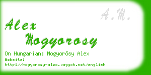 alex mogyorosy business card