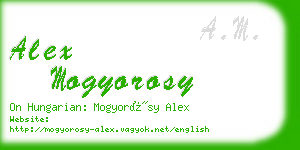 alex mogyorosy business card